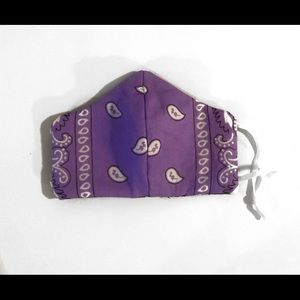Purple Bandana Face Mask